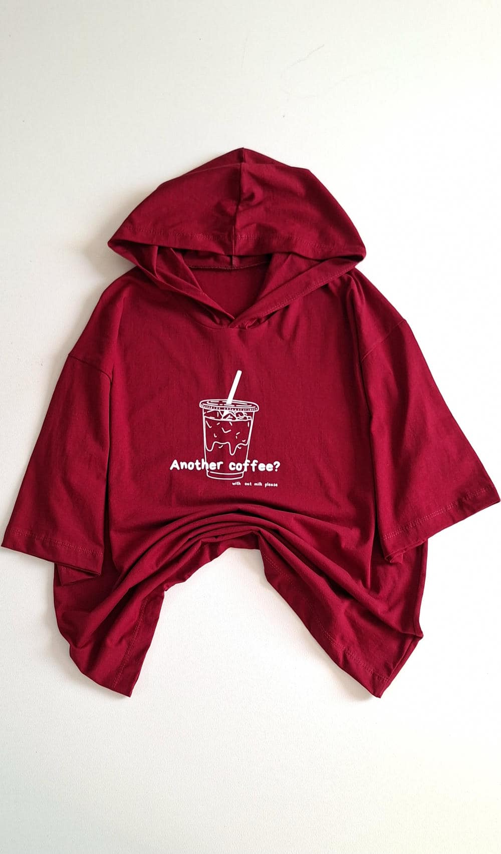 تیشرت باکسی کلاهدار coffee